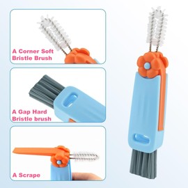 3 in 1 Cup Lid Cleaning Brush, Multifunctional Portable Cup Lid Cleaner with Brush,for Thorough Cleaning of Cups, Bottles and Tight Spaces Cup - Ideal,for Home Kitchen Cleaning Tools（3PCS）