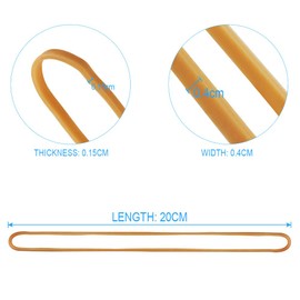 100 Pieces Large Rubber Bands, Heavy Duty Elastic Bands Long Thick Rubber Bands for Money Office Home School Supplies(20cm Length, 4mm Width)