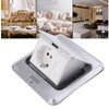 Floor Socket Waterproof Good Sealing Embedded Safe Practical Silver Bounce