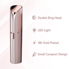 Facial Hair Removal for Women, Painless Hair Remover Device Lady Face Electric Razor for Lip, Chin,arms with USB Rechargeable Included 2 pc Replacement Heads