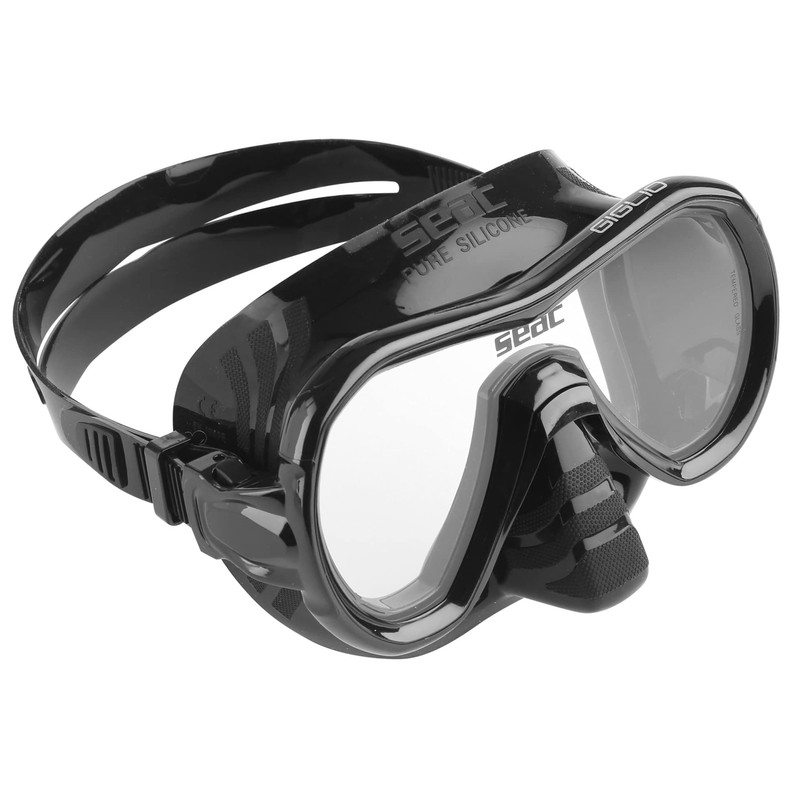 SEAC Unisex Giglio Snorkeling Mask, S/Bl Black