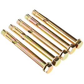 AHC K-ZYSLALB12130B5 M12 x 130 mm Loose Bolt Sleeve Anchor - Zinc/Yellow (Pack of 5)