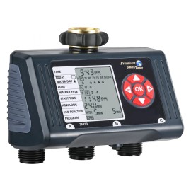DEWENWILS Sprinkler Timer 3 Zone, 4 Programmable Water Hose Timer for Garden