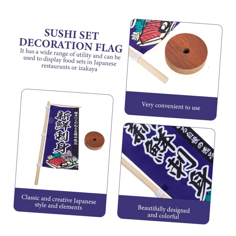 CAXUSD Izakaya Mini Sushi Flag Decorative Table Flag for Japanese