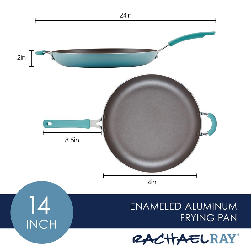 Rachael Ray Cook + Create Nonstick Frying Pan/Skillet with Helper
