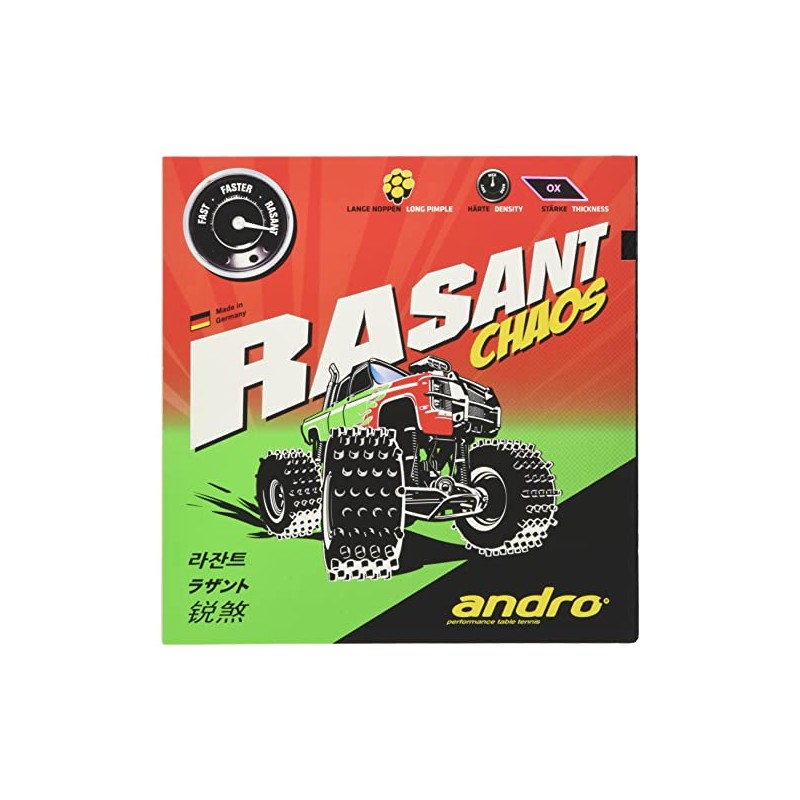 andro 112279 Table Tennis Rubber Lazantocaos Black (BK) 0.5