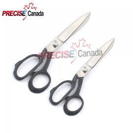 PRECISE CANADA 8" & 10" S/Steel Tailoring Scissors Dressmaking Fabric Shears Upholstery Black