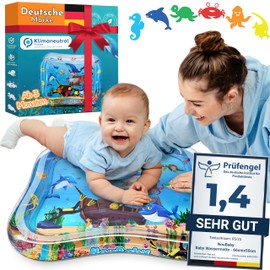 NouBaby® Water Mat Baby BPA-Free I Unique Baby Toy from 3, 6 and 9 Months as a Water Play Mat or Baby Water Mat with Patches
