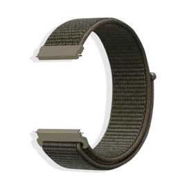 CeiBand Strap for 18 mm, 20 mm, 22 mm, nylon watch straps, replacement strap with Velcro fastener, adjustable watch strap for men and women, dark green