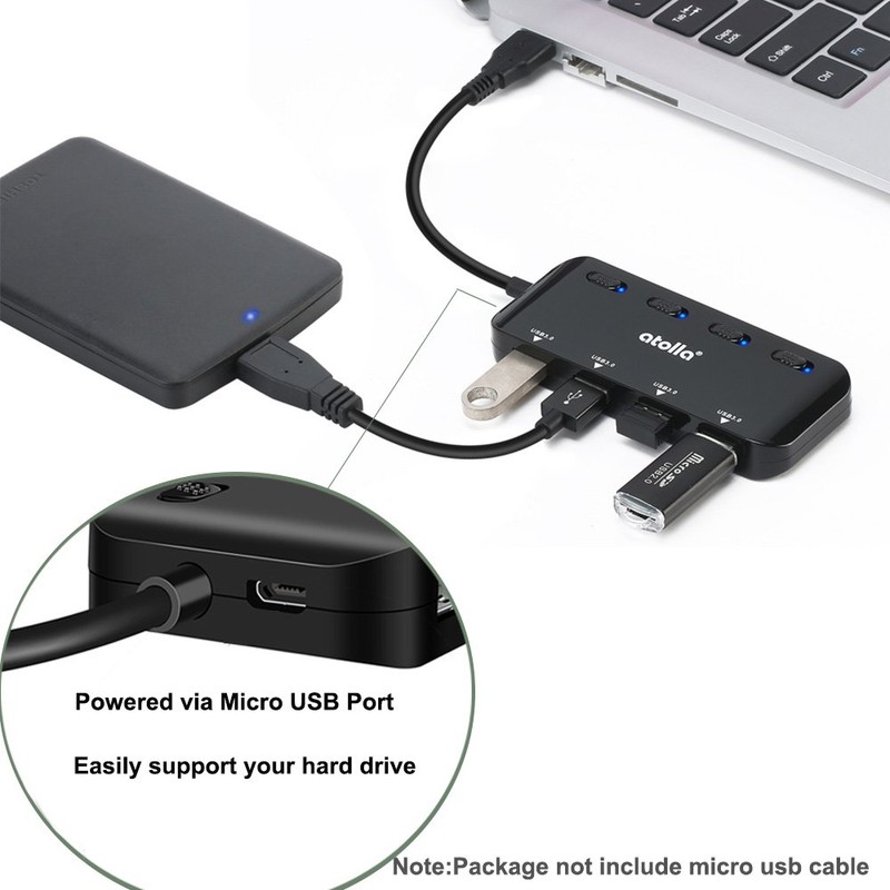 Atolla Ultra Slim USB 3.0 Data Hub 4 Port -