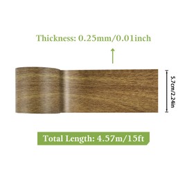 SagaSave 2.24 Inch x 15Ft Woodgrain Patterned Duct Tape, Multi-Purpose Self Adhensive Waterproof Repair Tape for Furniture Door Floor Table and Chair (Brown)
