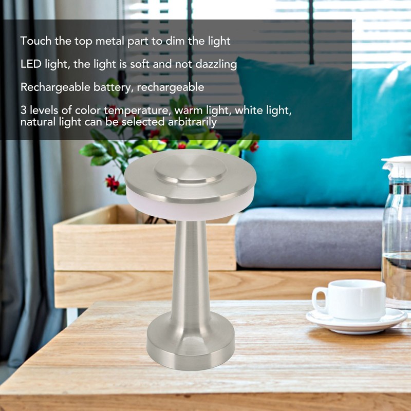 Portable LED Table Lamp Retro Touch Control 3 Levels Color