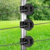 Geiserailie 150 Pcs Black T Post Insulators Electric Fence Posts