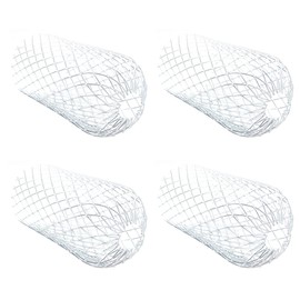 Tiardey 4 pieces gutter protection sieve aluminium downpipe mesh filter that prevents blockage, SST deposits caused by clogging pipes (6.7 inches)
