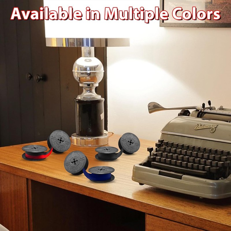 2-Pack Universal Typewriter Ribbons - Twin Spool Replacement Set in