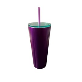 Starbucks 2022 Puffy Valentines Purple Stainless Steel Tumbler, 24oz