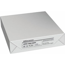 Office Depot Copy Fax Laser Inkjet Printer Paper, 8 1/2 Inch X 11 Inch Letter Size, 20 Lb, 92 Us / 105 Euro Bright White, Acid Free, Ream, 500 Total Sheets (273646/Ream)