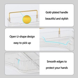 Bingobang Bingobang Makeup Organiser Corner Trays, 2 Tiers Skincare Cosmetic Organizer Acrylic Large, Storage Tidy for Lipstick, Nail Care, Perfume, Brush, Vanity Dresser, Bedroom, Kitchen, Bathroom(White)