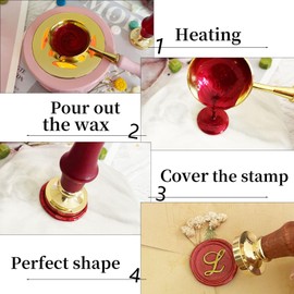 600PCS Sealing Wax Kit with Wax Stamp Beads, Lucky Star Beads Set for Letter Sealing and Envelope Stamp Wedding Invitation Wine Package Gift Wrapping (Pink-Purple)