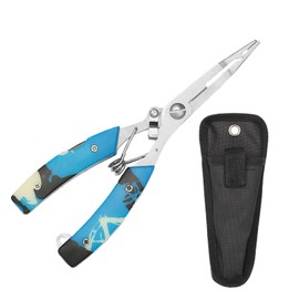 Multi Function Fish Pliers | Rust Resistant Hook Remover Split Ring Pliers,Camouflage Split Ring Pliers Fishing Hook Remover For Anglers, Men, Husband