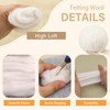 Ramlur White Felting Wool, 454g/1lb Wool Roving, Wool Felting Yarn
