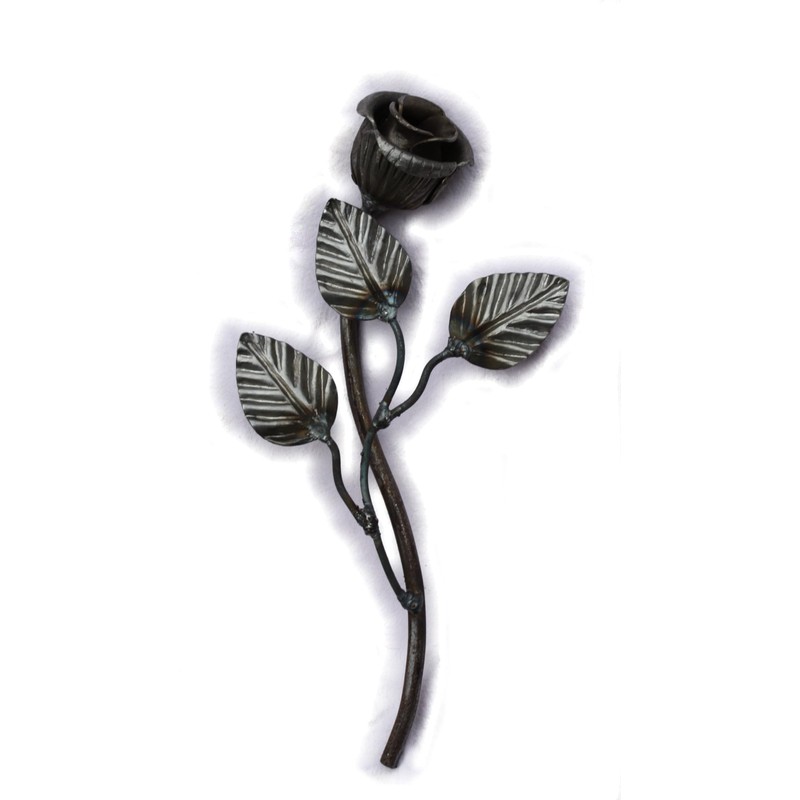 UHRIG Wrought Iron Rose, Decorative Flower Made of Steel, Garden