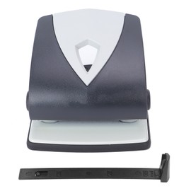 Hole Punch Small Plastic Adjustable Positioning Punching Machine for Stationery BindingBlack