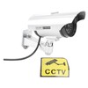 Fake Surveillance Camera Solar Powered Simulation Monitor with LED Flashing