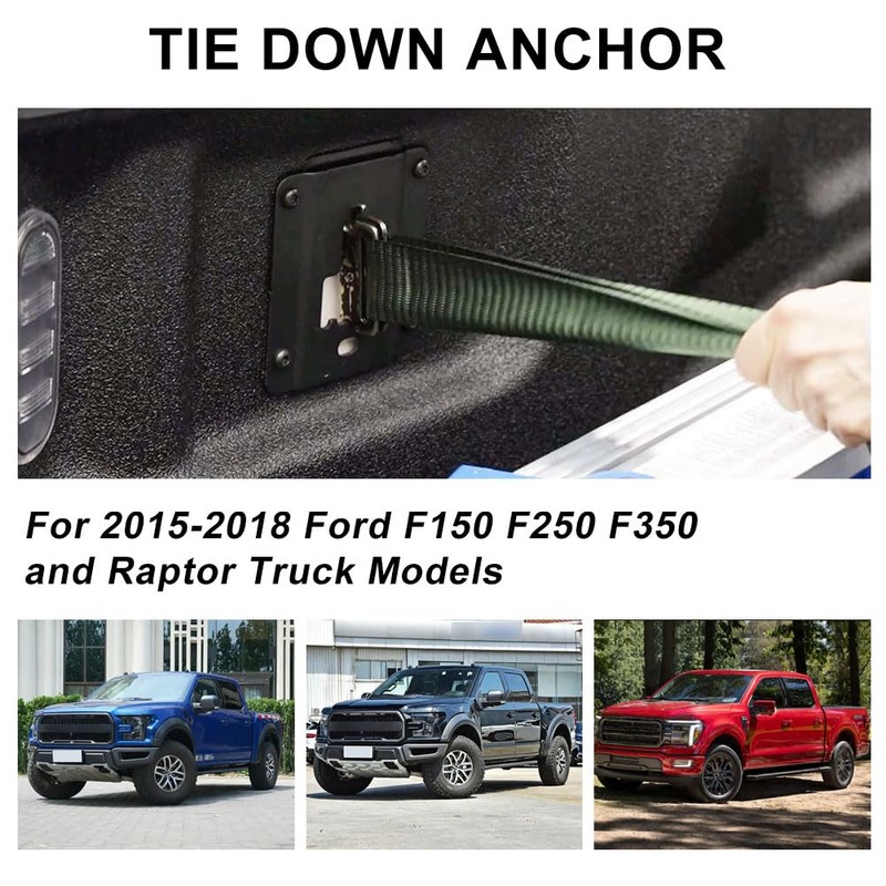 BIHEE Tie Down Anchors Plates 4 Pack Truck Bed Cargo