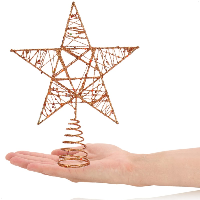 com-four® Decorative Star Christmas - Metal Christmas Tree Decoration -
