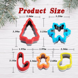 KUBDPQOR Premium Christmas Cookie Cutters - A Perfect 5-Piece Set for Festive Season Celebrations – Ideal for Christmas, Birthday Parties, and Infant Showers