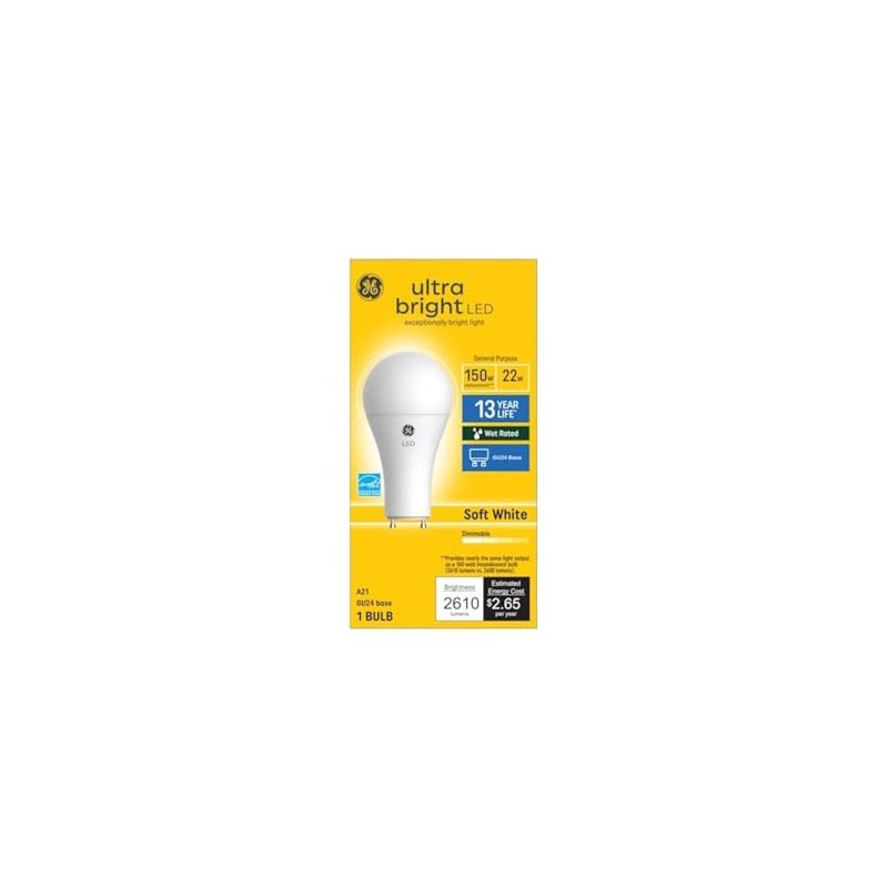 GE Lighting 93129364 GE LED 22W A21 Bulb - Quantity