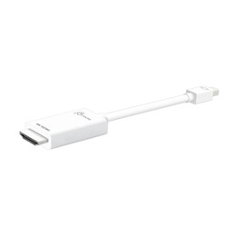 j5create Mini DisplayPort to 4K HDMI Cable- Supports up to 4K x 2k @ 30Hz & 3D Video formats Over HDMI | 6 FT (White) Adapter | Compatible with Windows, Mac, Laptops, etc