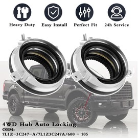 7L1Z-3C247-A 4Wheel Drive 4WD Hub Auto Locking Actuator Fits for Ford F150 2004-2015 Ford Expedition 2003-2015 Lincoln Mark 2006-2008 Lincoln Navigator 2003-2015 Replace 600-105 (2 PCS)
