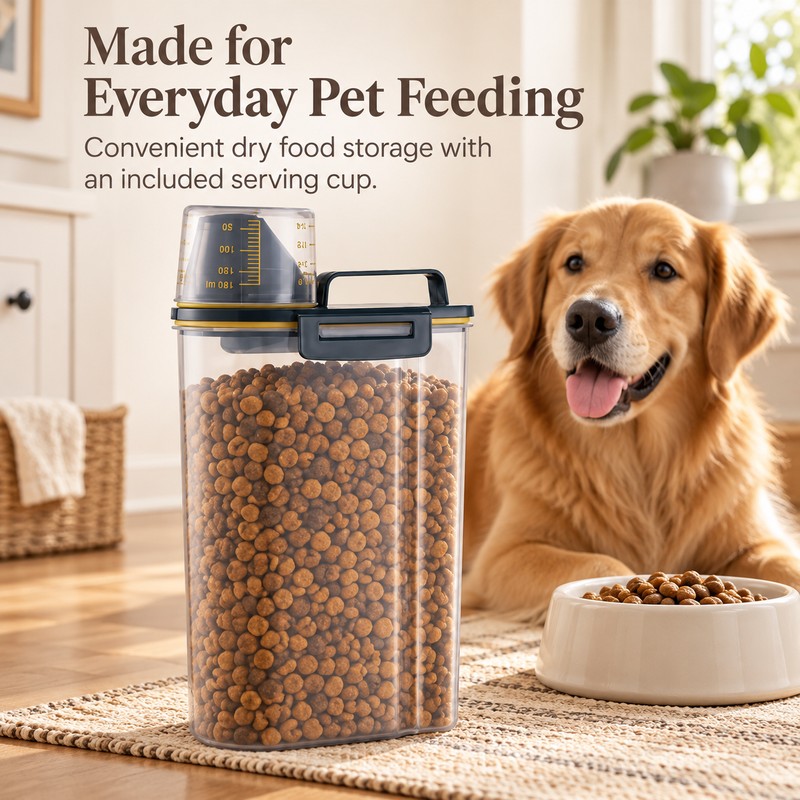 Airtight Pet Food Storage Container for Dogs & Cats –