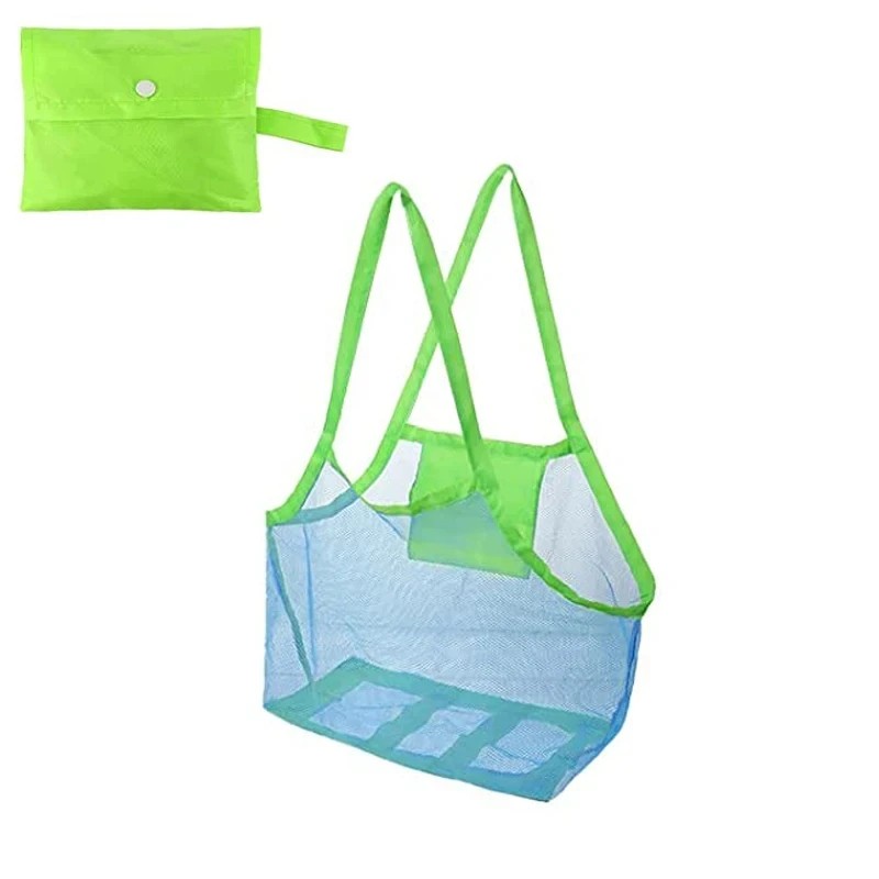 Portable Mesh Beach Bag for Kids’ Toys – Anti-Sand Large-Capacity