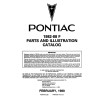 1982 - 1988 Pontiac F Parts and Illustrations Catalog