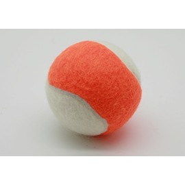 PRICE 1 Loose Two-Tone, Orange and White Colour Tennis Ball (1 x Orange and White Ball)