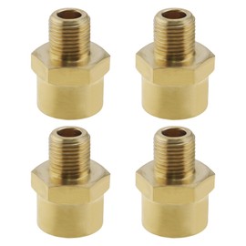 Create idea 4Pcs 1/8inch Male to 1/4inch Female BSP Brass Adapters Pipe Fitting Adapter Brass Thread Converter Accessories for Industrial Applications