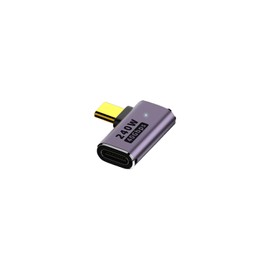 Reliable Japanese Corporation USB-C Male to Female Converter Adapter, USB4, Thunderbolt 3, 40Gbps, PD, 240W, 5A, 8K@60Hz, 4K@60Hz, High Speed Transmission, Video Output, Data Transfer, Fast Charging, Charging, Straight, 90° Type-C Type C Converter, Extension Connector, uc240 (D Type, 1 Piece)