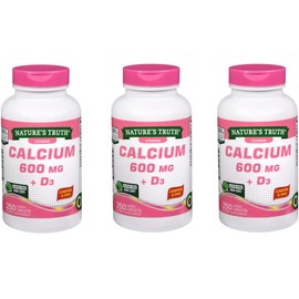 Nature's Truth Calcium 600mg +D3 Caplet 250ct (3 Pack)