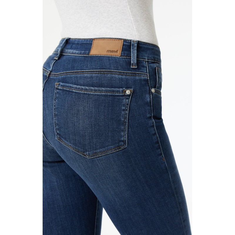 Mavi Kendra Women's High Rise Straight Leg Jeans, Indigo Supersoft,