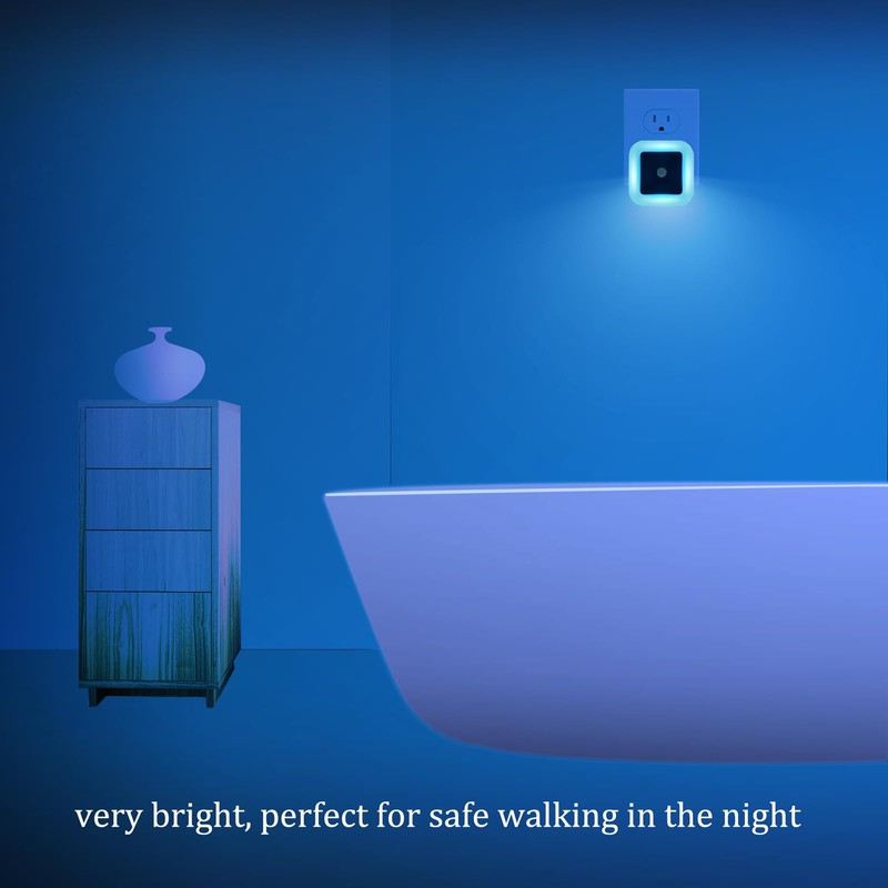 Elsent [Pack of 2] Soft Blue Night Lights, Plug Into