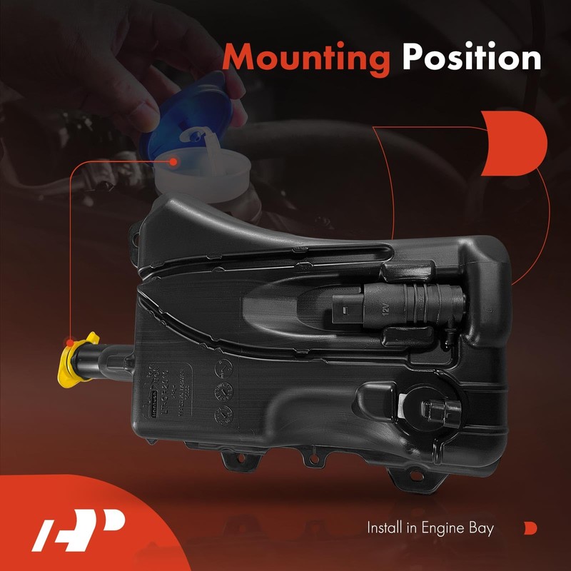 A-Premium Windshield Washer Reservoir Tank Assembly Compatible with Dodge Dart