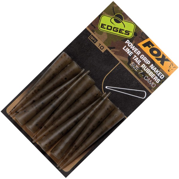Fox Edges Camo Power Grip Naked Tail Rubbers Size 7-10