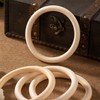 30 PCS 4-Inch Natural Unfinished Wooden Rings Solid Wood Circles