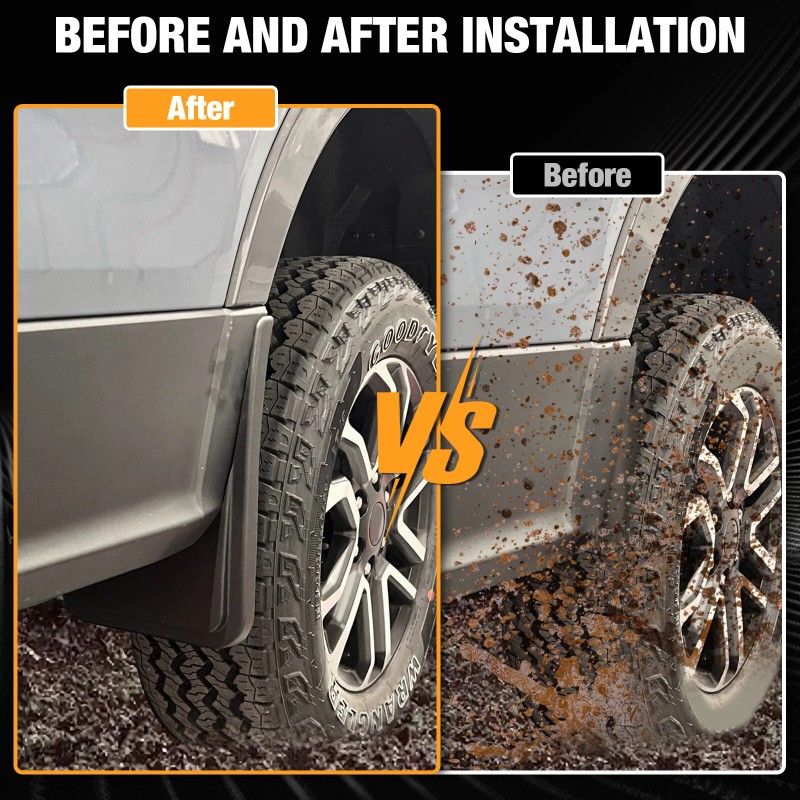 XUKEY 4X For 2024-2025 Ford Ranger Mud Flap Splash Guard