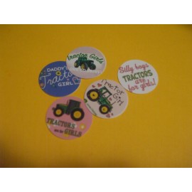 Photo Paper Pre Cut One Inch images TRACTORS ARE FOR GIRLS Free Shipping IN US - 25 images