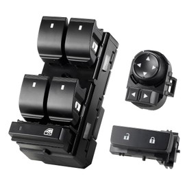SOAESCN Power Window Switch Driver Side-Mirror Switch-Door Lock Switch for 2007-2013 Chevy Silverado HHR Traverse-GMC Sierra 1500 2500 3500 Front Door Lock Window Switch - 25789692, 22883768, 15804093