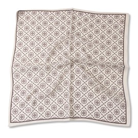 LumiSyne Bandana Headscarf Men Women Cotton Linen Feel Vintage Paisley Pattern Warm Breathable Square Scarf Multifunctional Neckerchief Headdress Hair Band Face Mask Stole 68 x 68 cm, beige cross